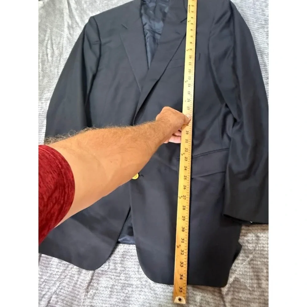 Brooks Brothers Country Club Blazer Mens 44 XL‎ Blue Wool Gold Button Jacket USA